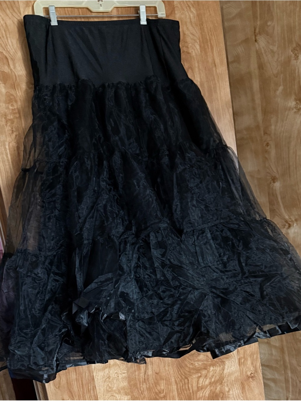 Black Tiered Tulle Skirt Dress - Elegant Women's Evening Dress